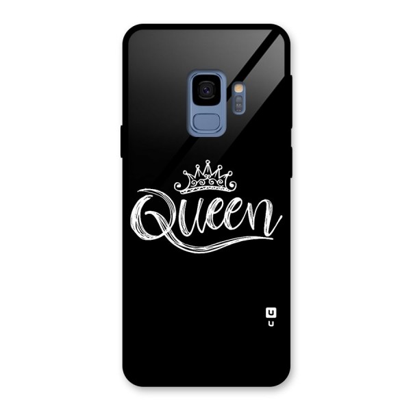 Queen Crown Glass Back Case for Galaxy S9