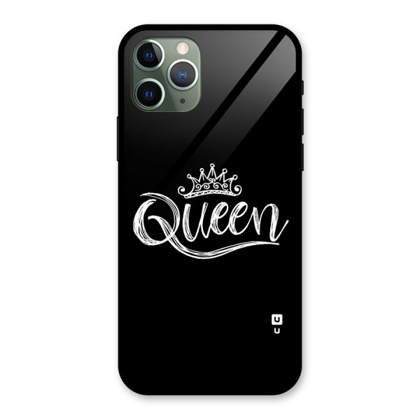 Queen Crown Glass Back Case for iPhone 11 Pro