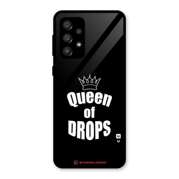 Queen of Drops Black Glass Back Case for Galaxy A32