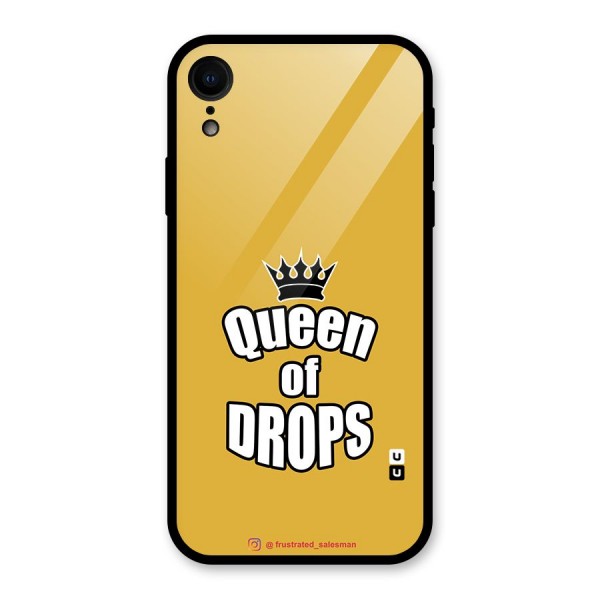 Queen of Drops Mustard Yellow Glass Back Case for iPhone XR