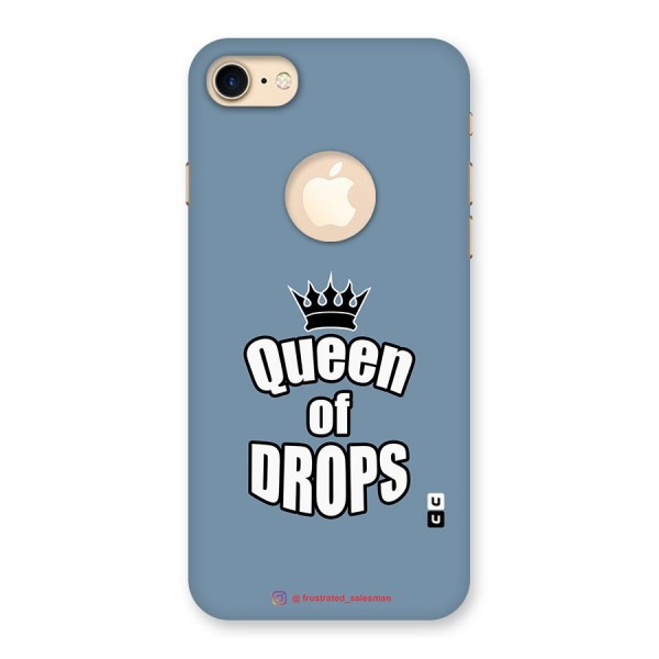 Queen of Drops SteelBlue Back Case for iPhone 7 Logo Cut