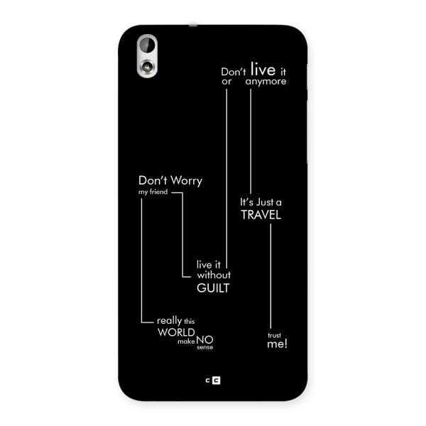 Quotes Of Life Back Case for Desire 816