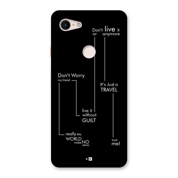 Quotes Of Life Back Case for Google Pixel 3 XL