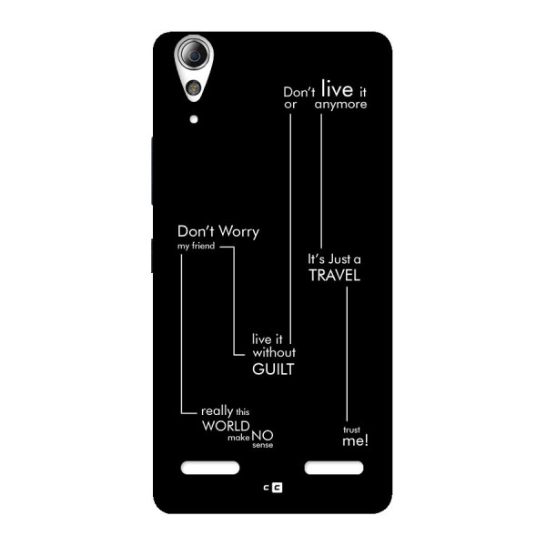 Quotes Of Life Back Case for Lenovo A6000