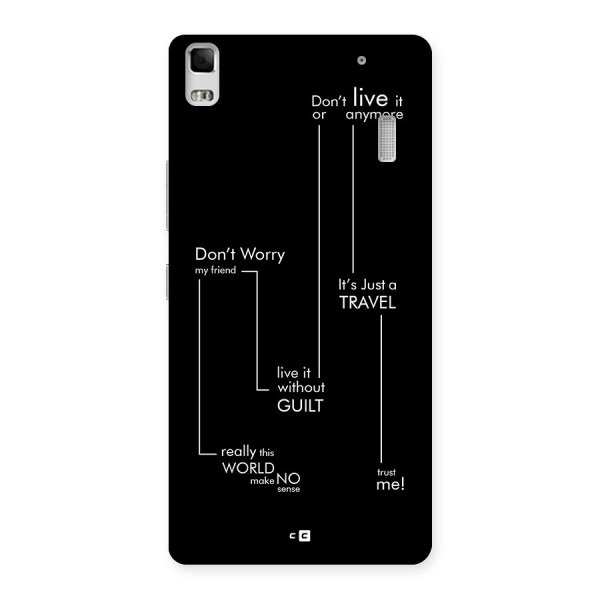 Quotes Of Life Back Case for Lenovo K3 Note