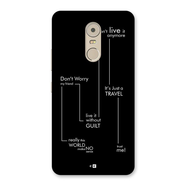 Quotes Of Life Back Case for Lenovo K6 Note