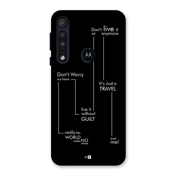 Quotes Of Life Back Case for Motorola One Macro