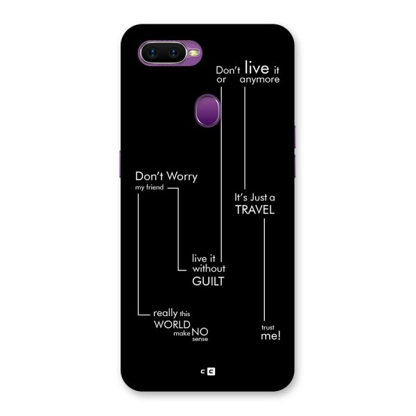Quotes Of Life Back Case for Oppo F9
