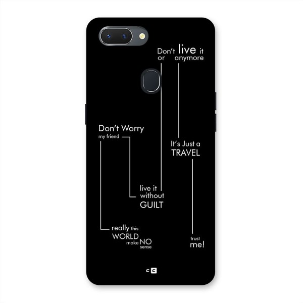 Quotes Of Life Back Case for Realme 2