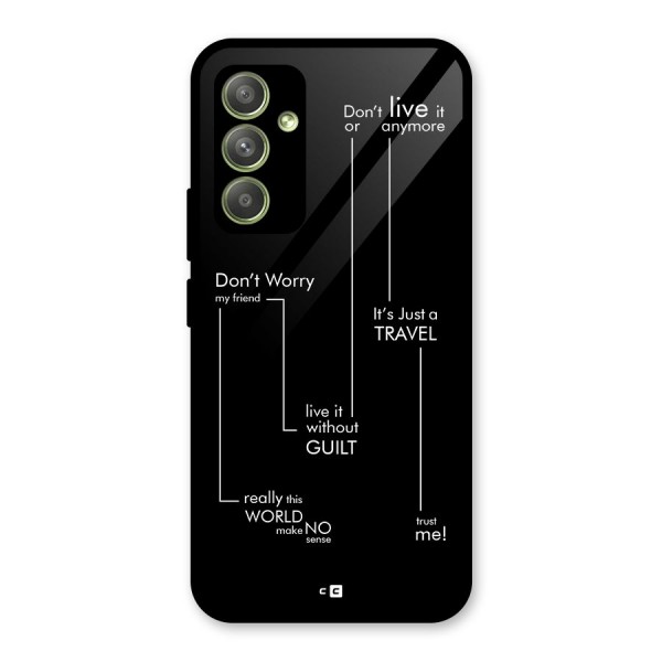 Quotes Of Life Glass Back Case for Galaxy A54