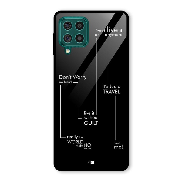 Quotes Of Life Glass Back Case for Galaxy F62