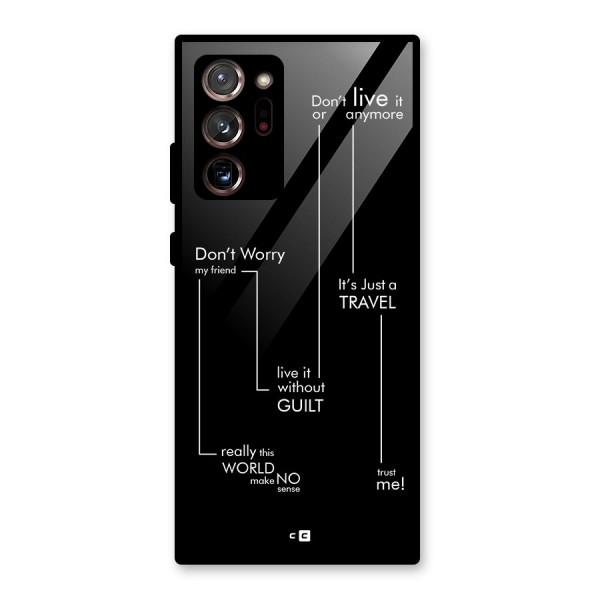 Quotes Of Life Glass Back Case for Galaxy Note 20 Ultra