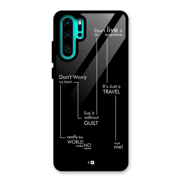 Quotes Of Life Glass Back Case for Huawei P30 Pro