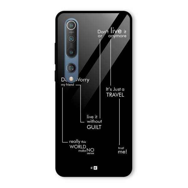 Quotes Of Life Glass Back Case for Mi 10