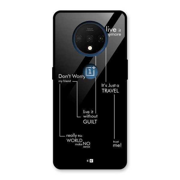 Quotes Of Life Glass Back Case for OnePlus 7T