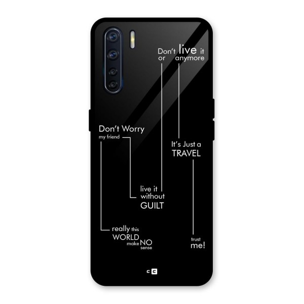 Quotes Of Life Glass Back Case for Oppo F15