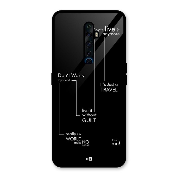 Quotes Of Life Glass Back Case for Oppo Reno2 Z