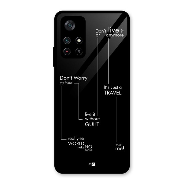 Quotes Of Life Glass Back Case for Poco M4 Pro 5G