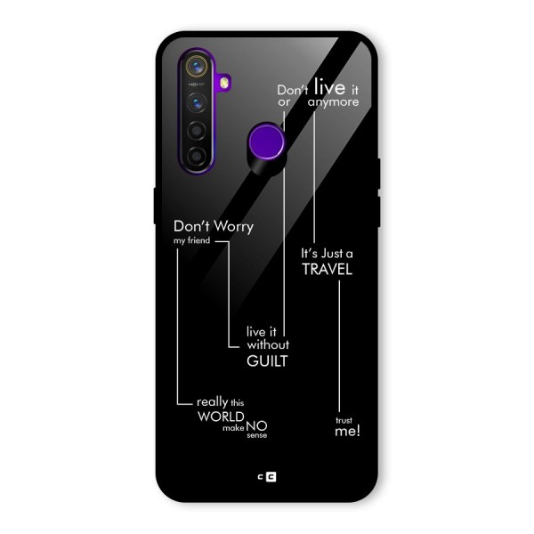 Quotes Of Life Glass Back Case for Realme 5 Pro