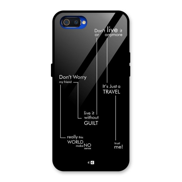 Quotes Of Life Glass Back Case for Realme C2
