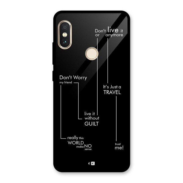 Quotes Of Life Glass Back Case for Redmi Note 5 Pro