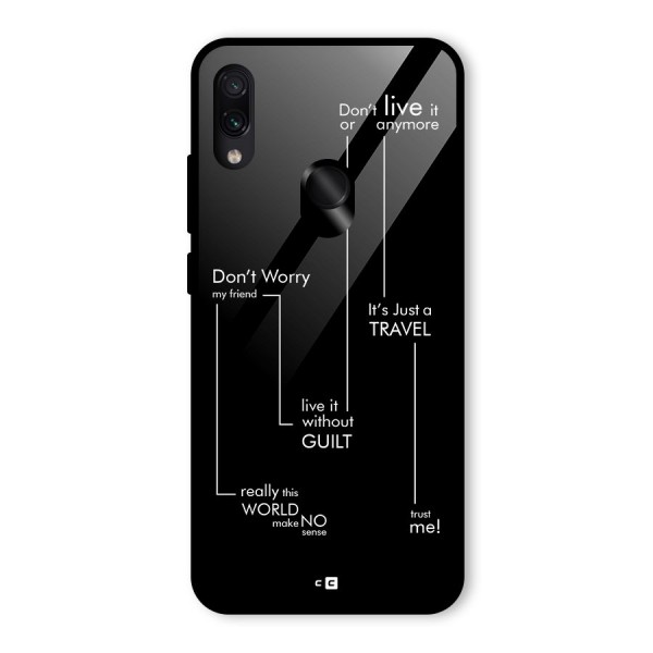 Quotes Of Life Glass Back Case for Redmi Note 7S