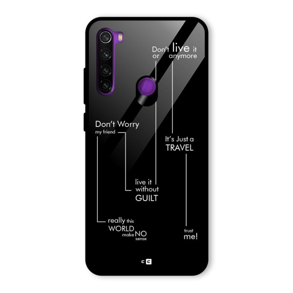 Quotes Of Life Glass Back Case for Redmi Note 8