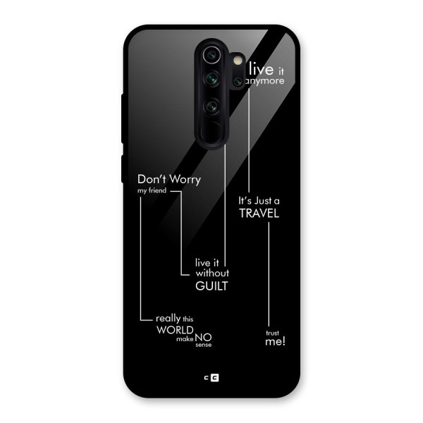 Quotes Of Life Glass Back Case for Redmi Note 8 Pro
