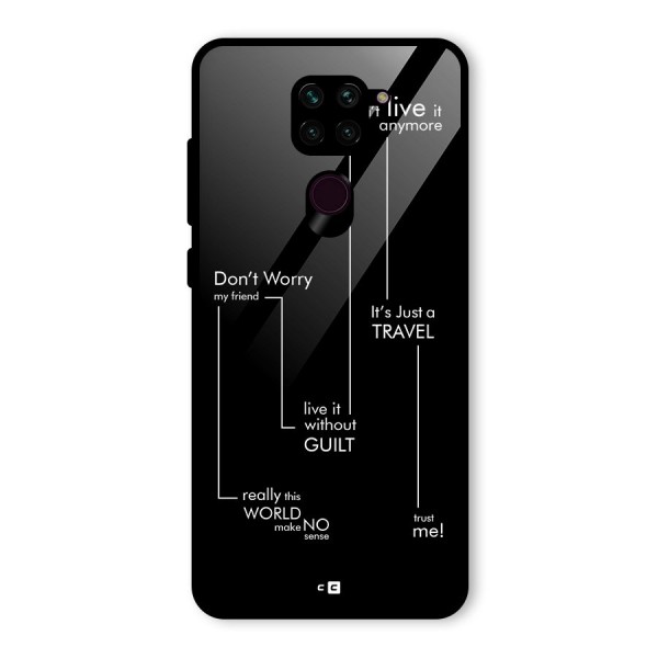 Quotes Of Life Glass Back Case for Redmi Note 9