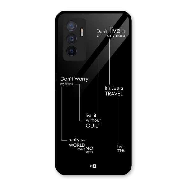 Quotes Of Life Glass Back Case for Vivo V23e