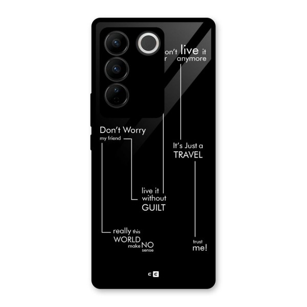 Quotes Of Life Glass Back Case for Vivo V27