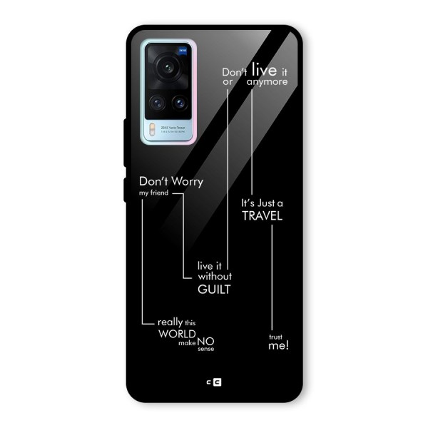 Quotes Of Life Glass Back Case for Vivo X60