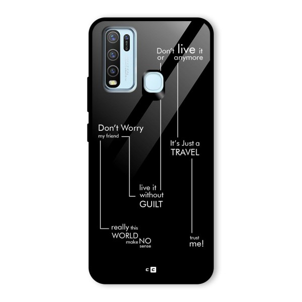 Quotes Of Life Glass Back Case for Vivo Y30