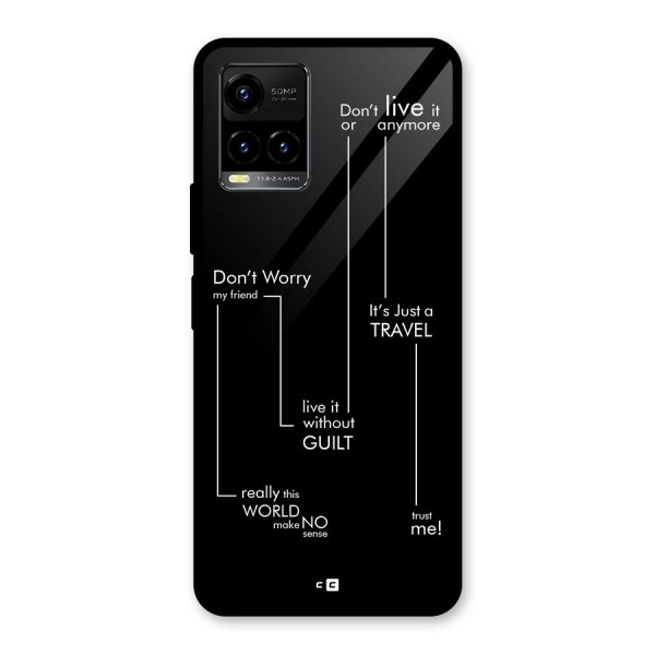 Quotes Of Life Glass Back Case for Vivo Y33s