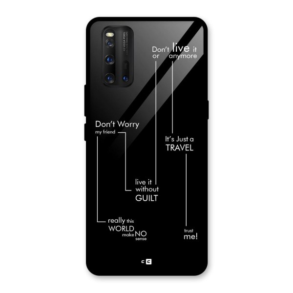 Quotes Of Life Glass Back Case for Vivo iQOO 3