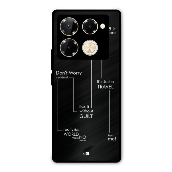 Quotes Of Life Metal Back Case for Infinix Note 40 Pro