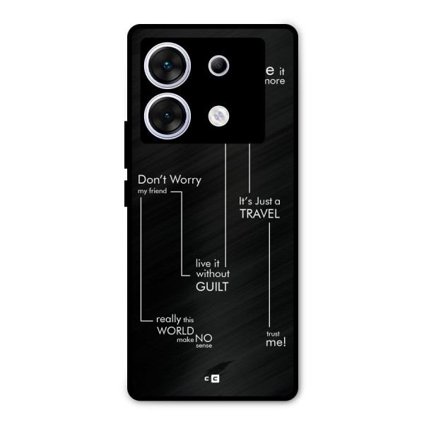 Quotes Of Life Metal Back Case for Infinix Zero 30 5G