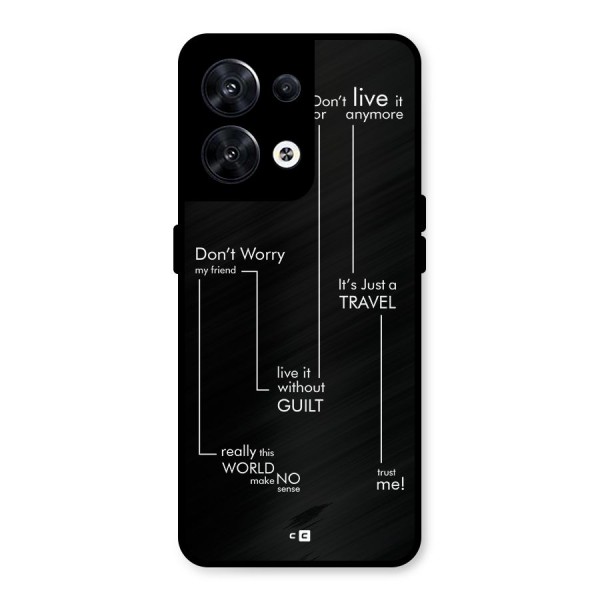 Quotes Of Life Metal Back Case for Oppo Reno8 5G