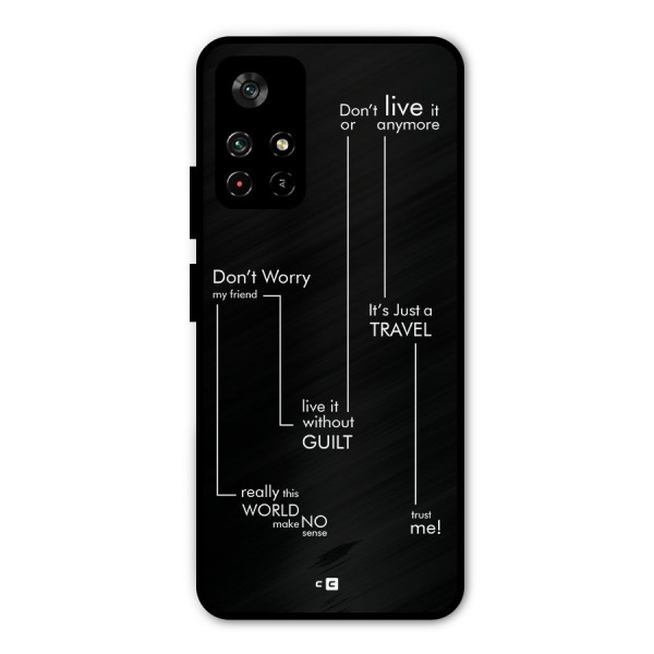 Quotes Of Life Metal Back Case for Poco M4 Pro 5G