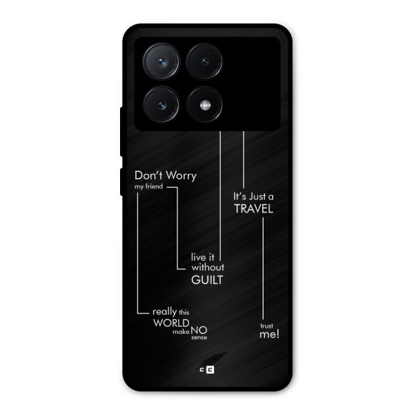 Quotes Of Life Metal Back Case for Poco X6 Pro