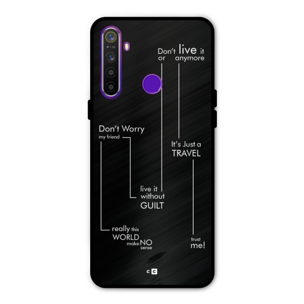 Quotes Of Life Metal Back Case for Realme Narzo 10