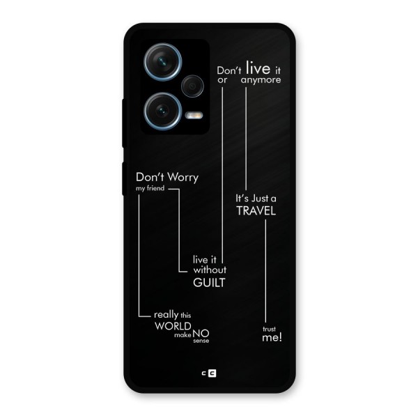 Quotes Of Life Metal Back Case for Redmi Note 12 Pro Plus 5G