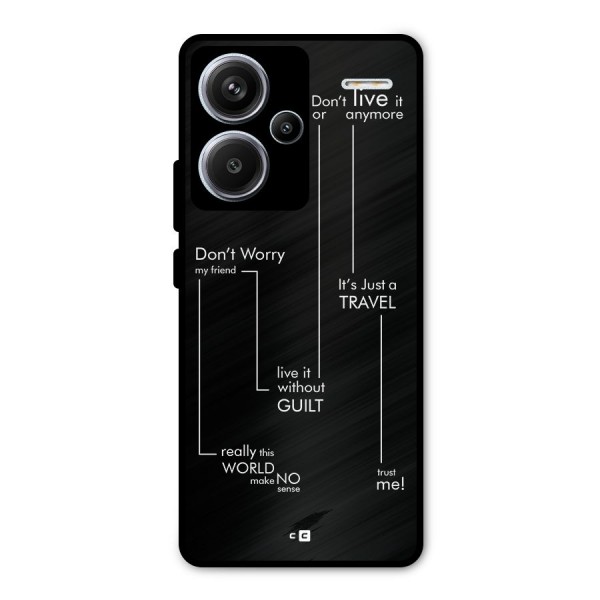 Quotes Of Life Metal Back Case for Redmi Note 13 Pro Plus