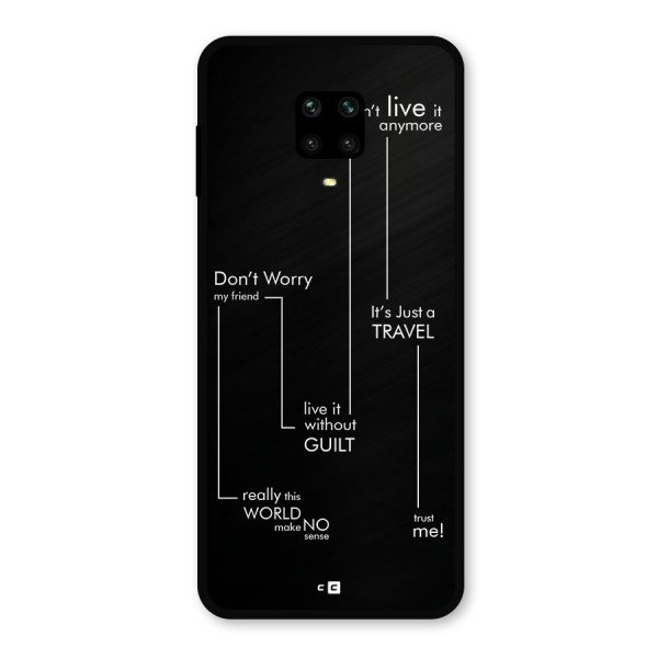 Quotes Of Life Metal Back Case for Redmi Note 9 Pro Max