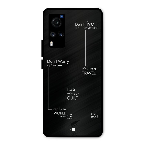 Quotes Of Life Metal Back Case for Vivo X60