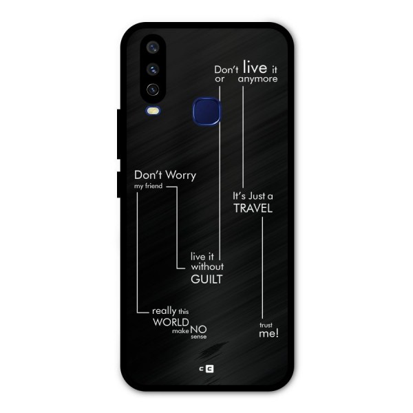 Quotes Of Life Metal Back Case for Vivo Y12