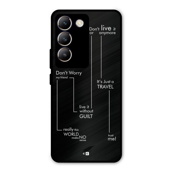 Quotes Of Life Metal Back Case for Vivo Y200e