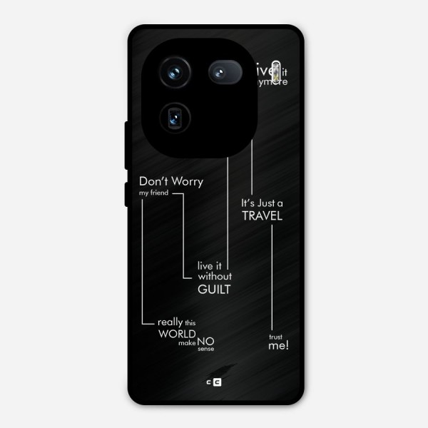 Quotes Of Life Metal Back Case for iQOO 12