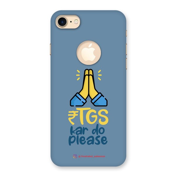 RTGS Kar Do Please SteelBlue Back Case for iPhone 7 Logo Cut