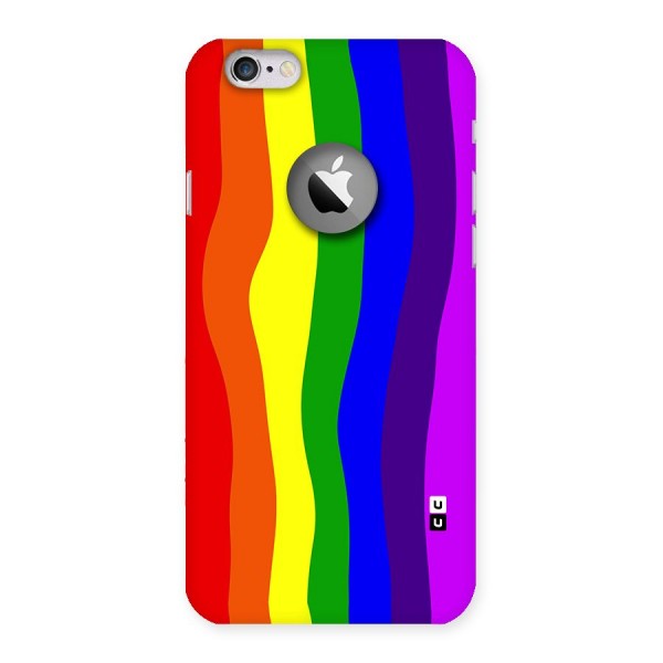 Rainbow Curves Back Case for iPhone 6 Logo Cut